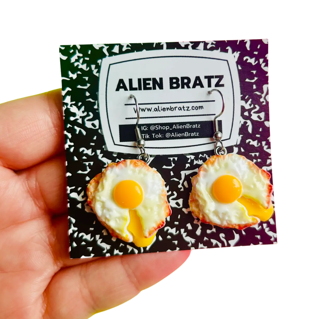 Runny Fried Egg Earrings