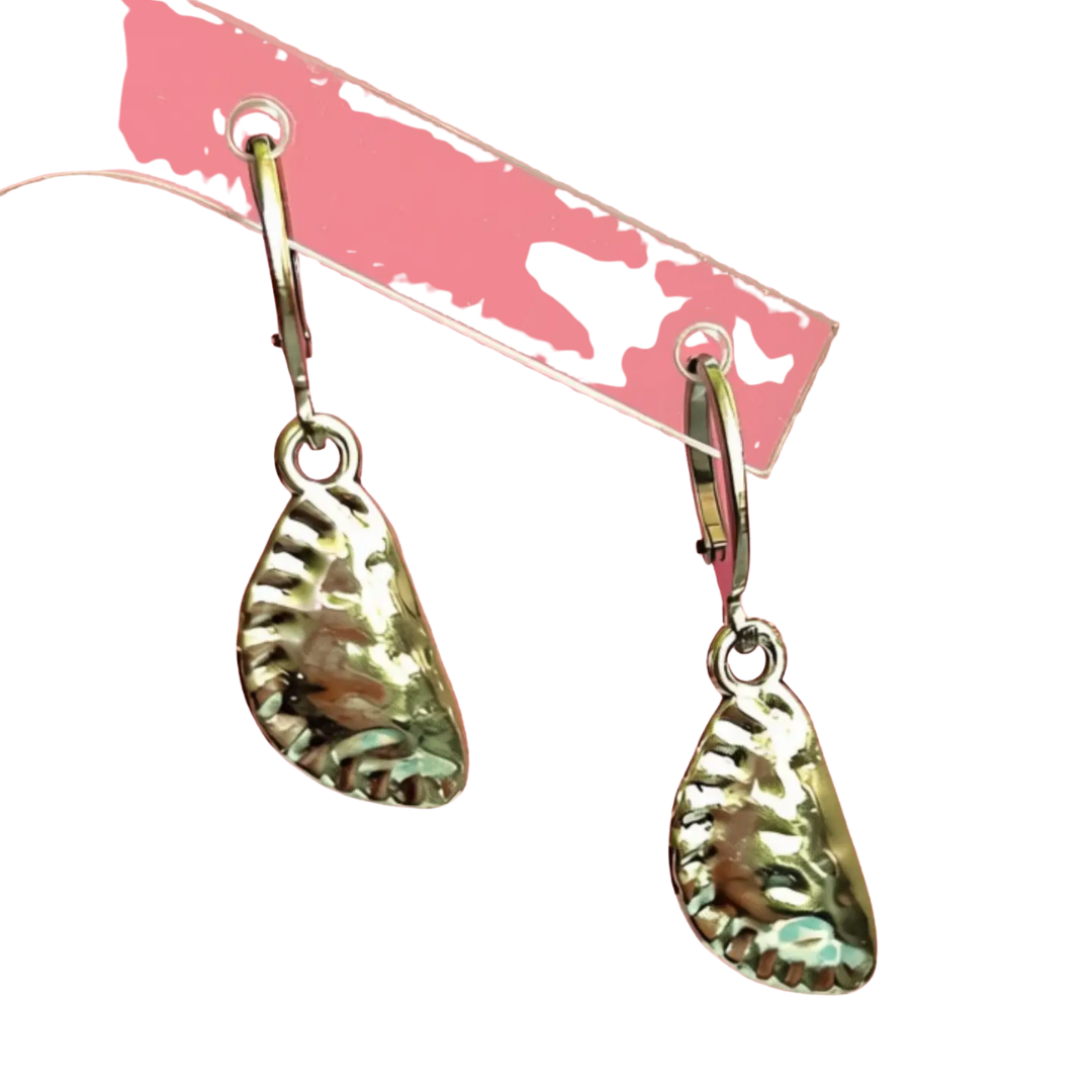 Silver Dumpling Hoop Earrings