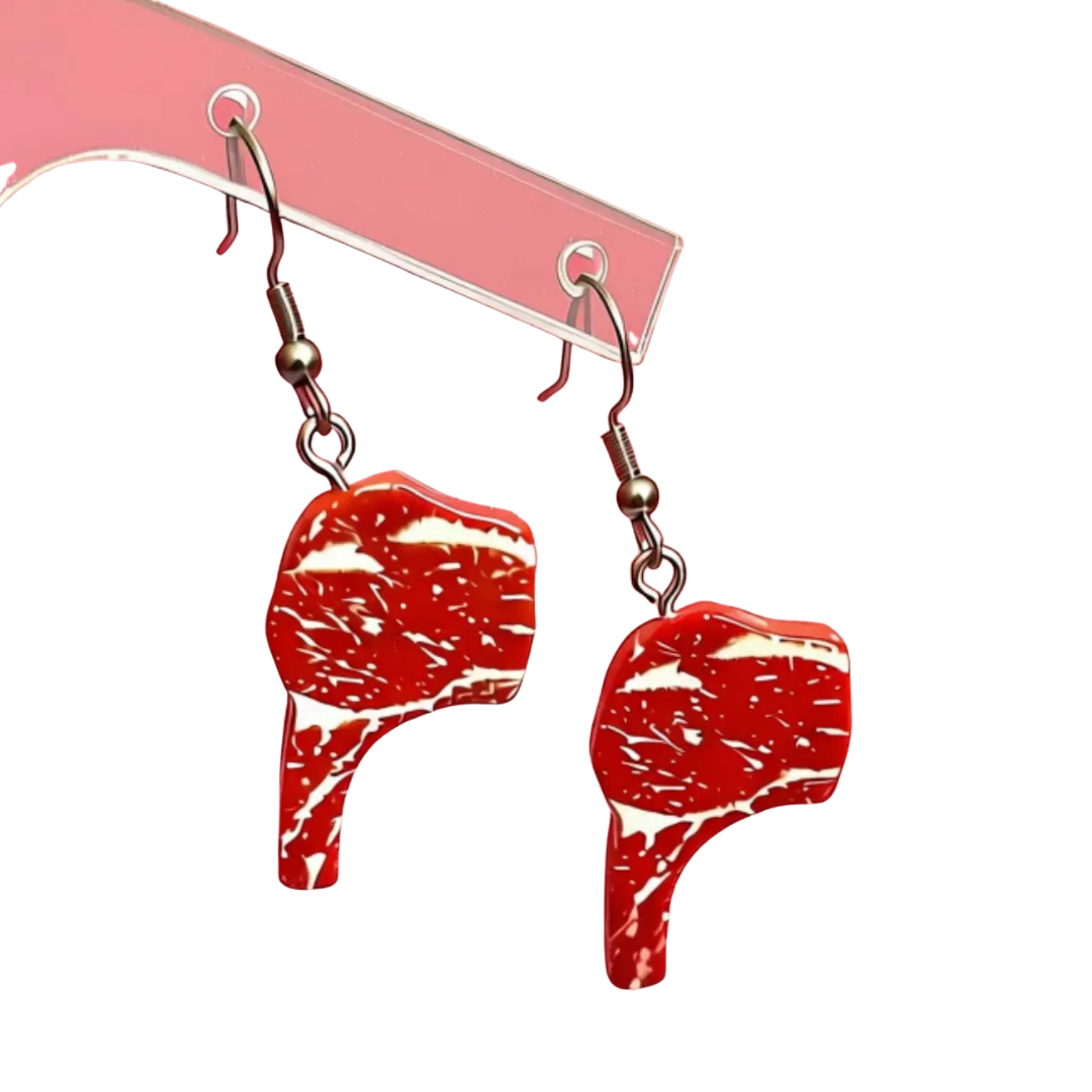Steak Earrings