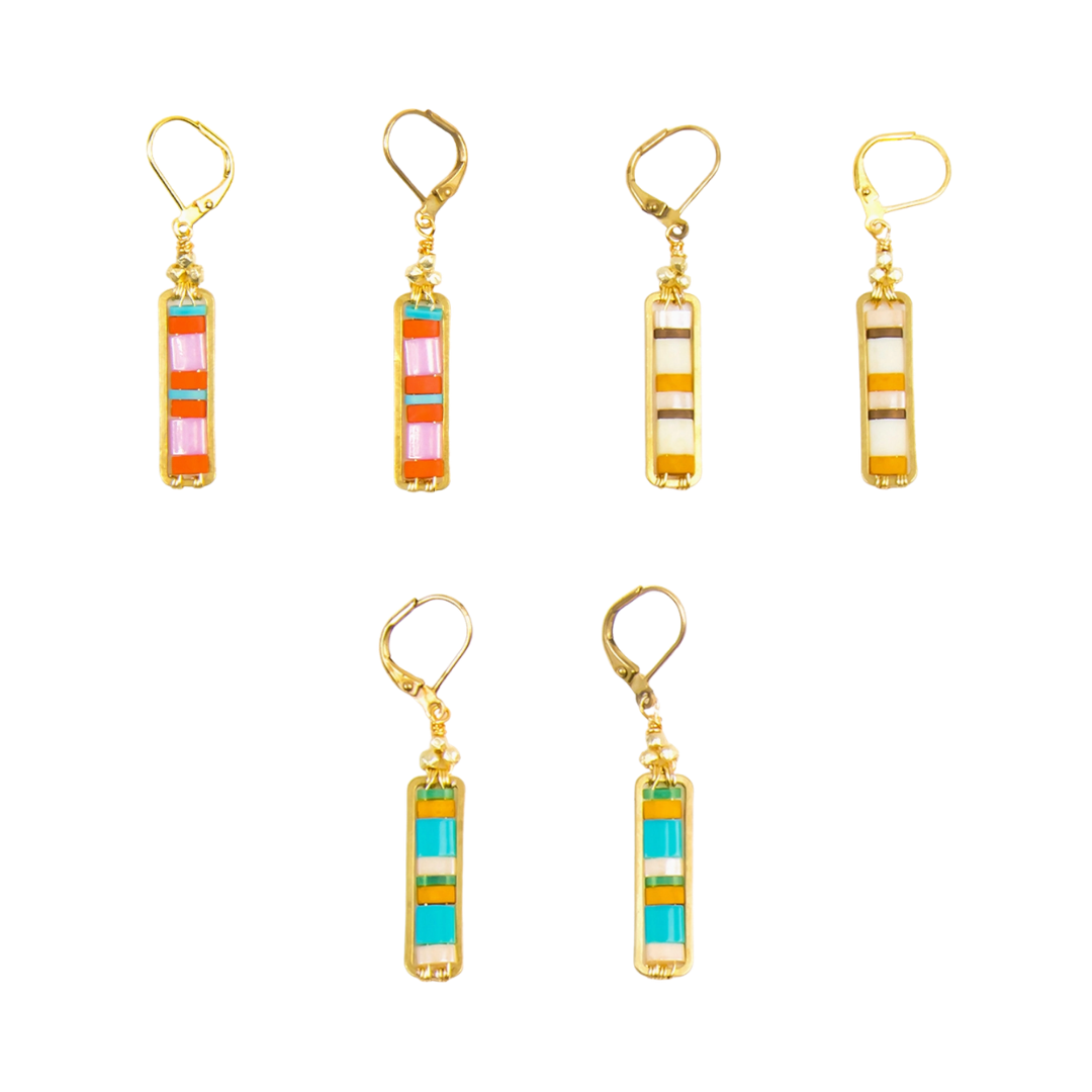 Miyuke Colorblock Dangle Earrings