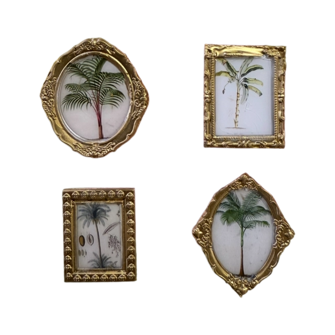 Mini Framed Palm Tree Magnets (4ct)