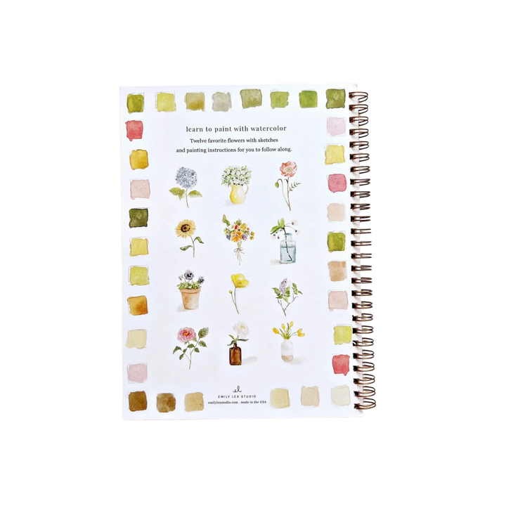 Flowers Watercolor Workbook