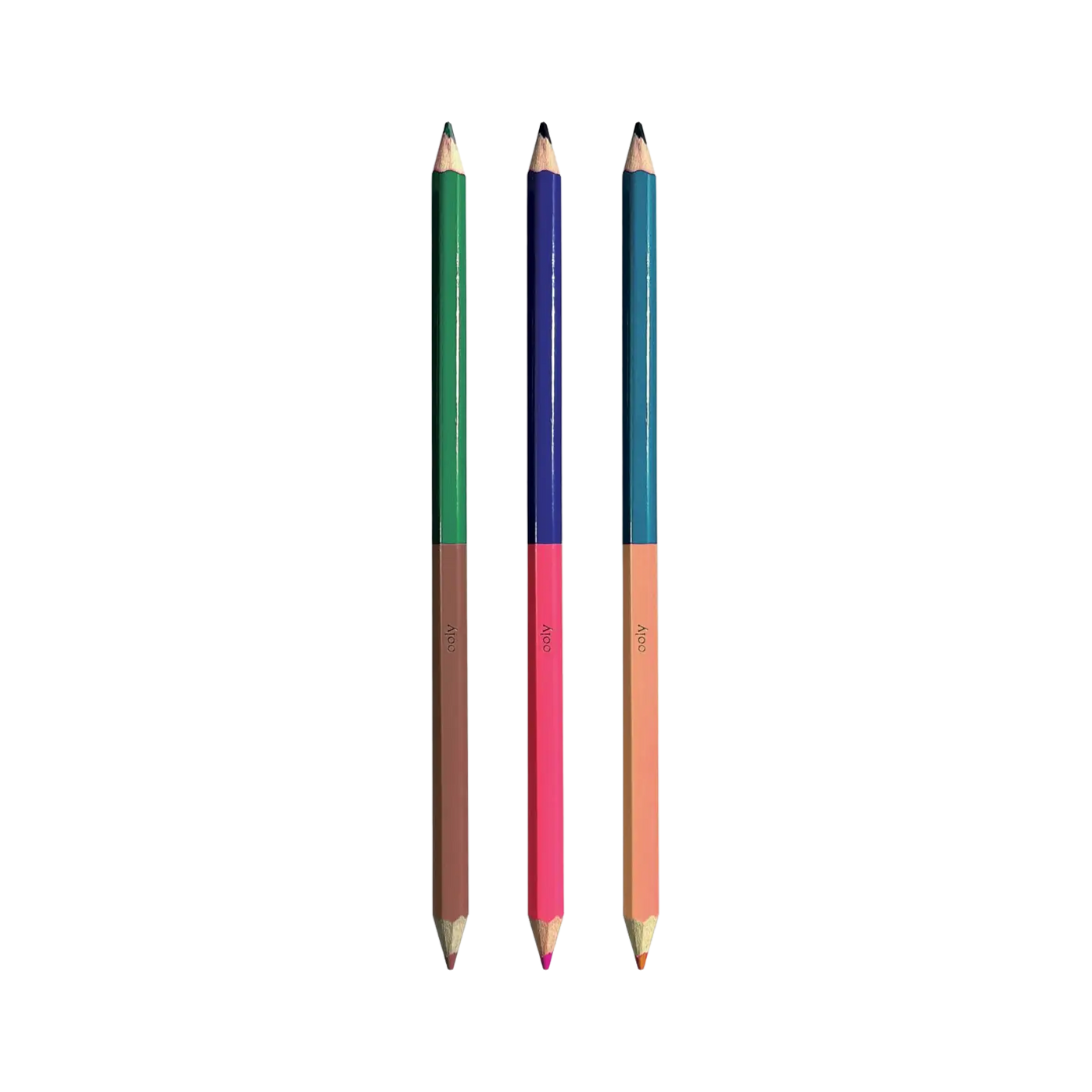 2 of A Kind: Double-Ended Colored Pencils (Set of 12/24 Colors)
