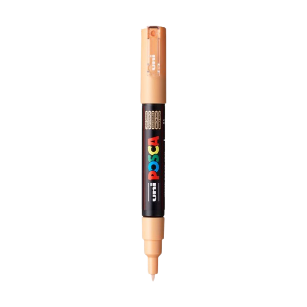 Posca PC-1M Acrylic Paint Marker – Extra-Fine Bullet Tip Light Orange