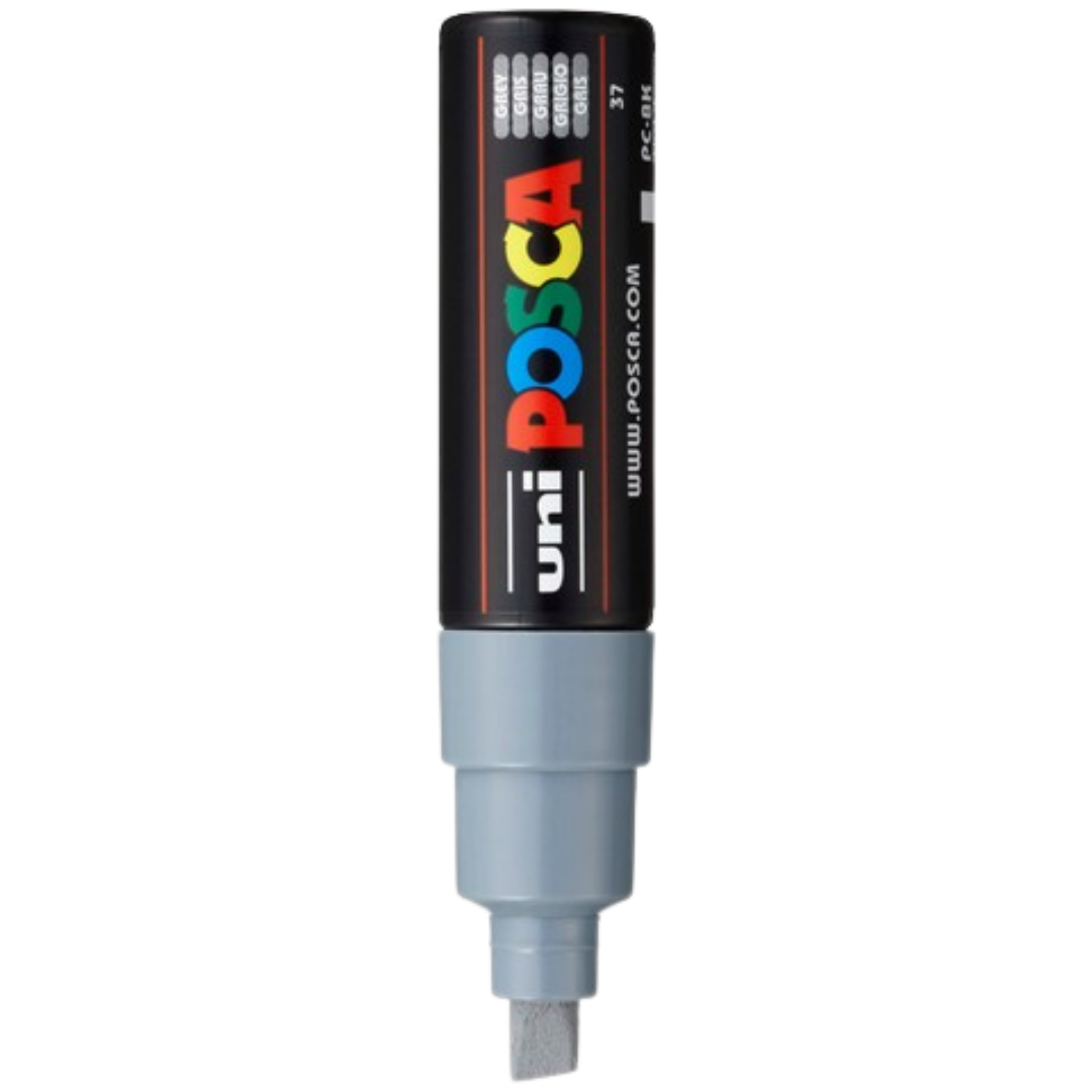 Posca PC-8K Paint Marker Broad Chisel Tip - Grey