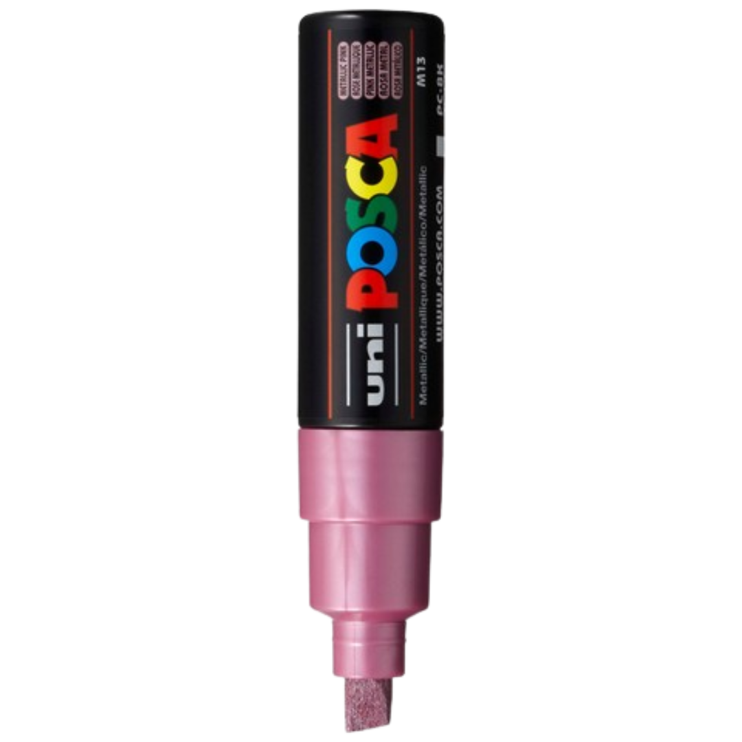 Posca PC-8K Paint Marker Broad Chisel Tip - Metallic Pink
