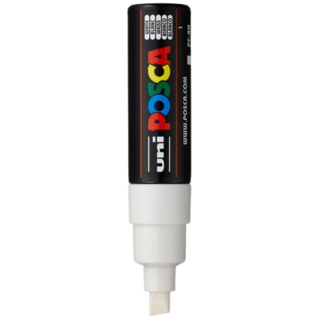 Posca PC-8K Paint Marker Broad Chisel Tip - White
