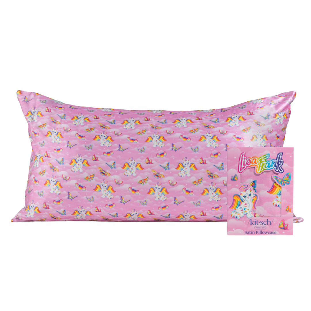 Lisa Frank x Kitsch Satin Pillowcase - Angel Kitty™