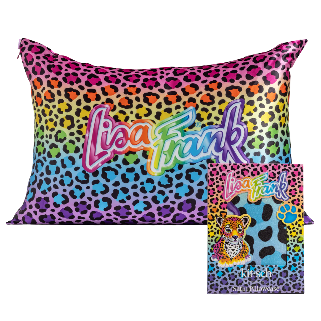 Lisa Frank x Kitsch Satin Pillowcase - Rainbow Leopard