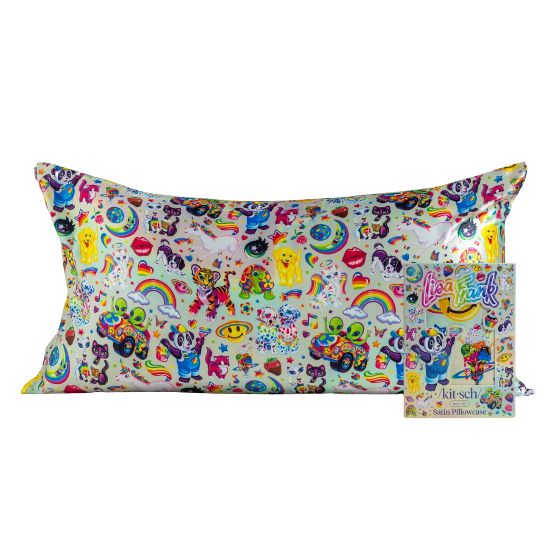 Lisa Frank X Kitsch Satin Pillowcase - The Fantastic World of Lisa Frank