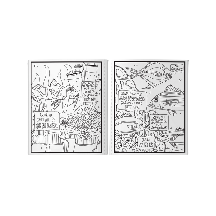 Brass Monkey Judgy Fish Coloring Book