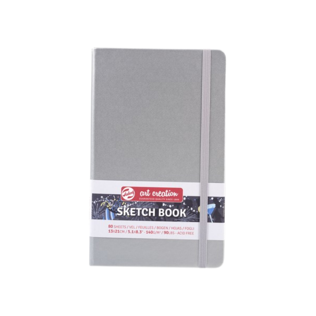 Talens Art Creation Sketchbook — Shiny Silver, 5.11 × 8.27 in