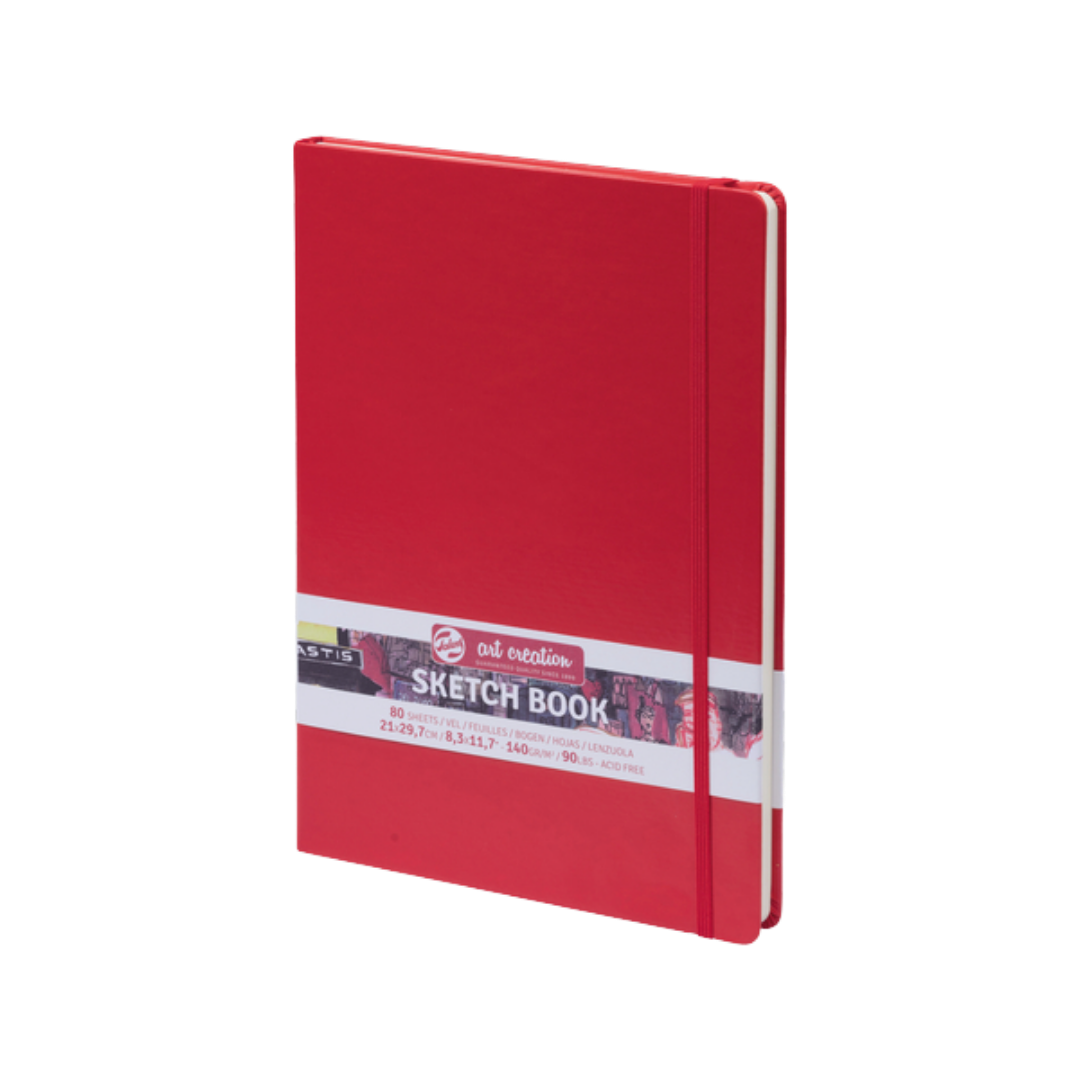 Talens Art Creation Sketchbook —  Red, 8.27 × 11.69 in