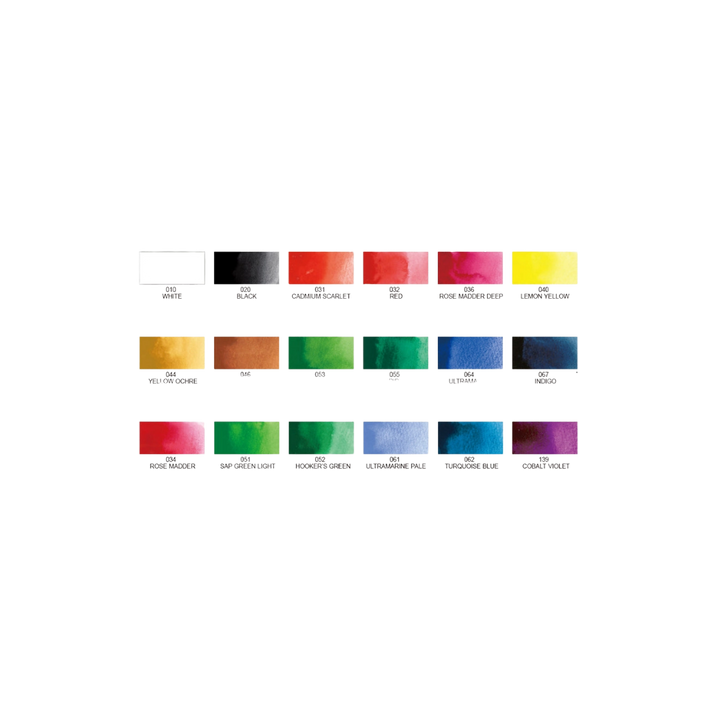 Kuretake® Gansai Tambi Watercolor Pans — 18-Color Set