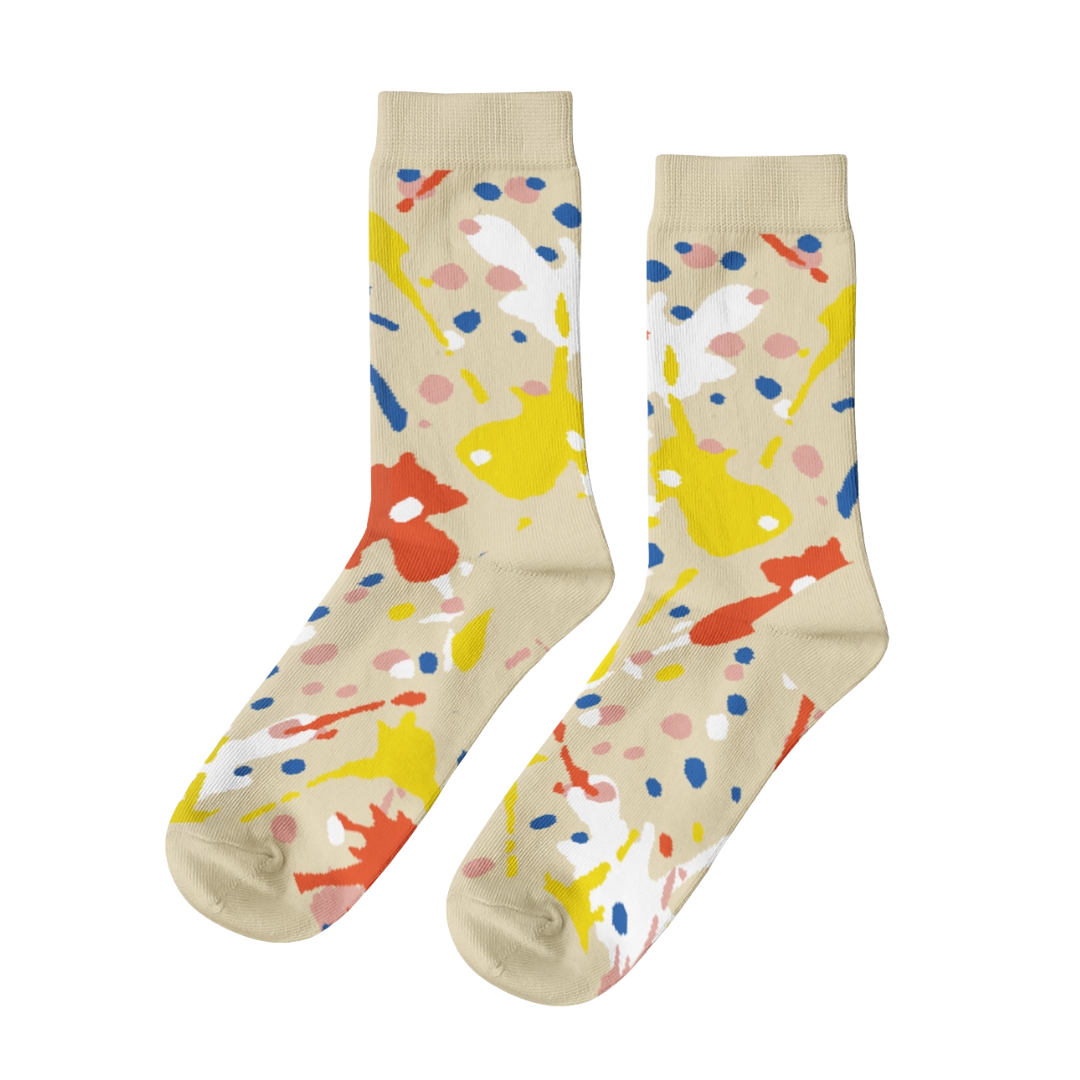 Paint Splatter Small Crew Socks