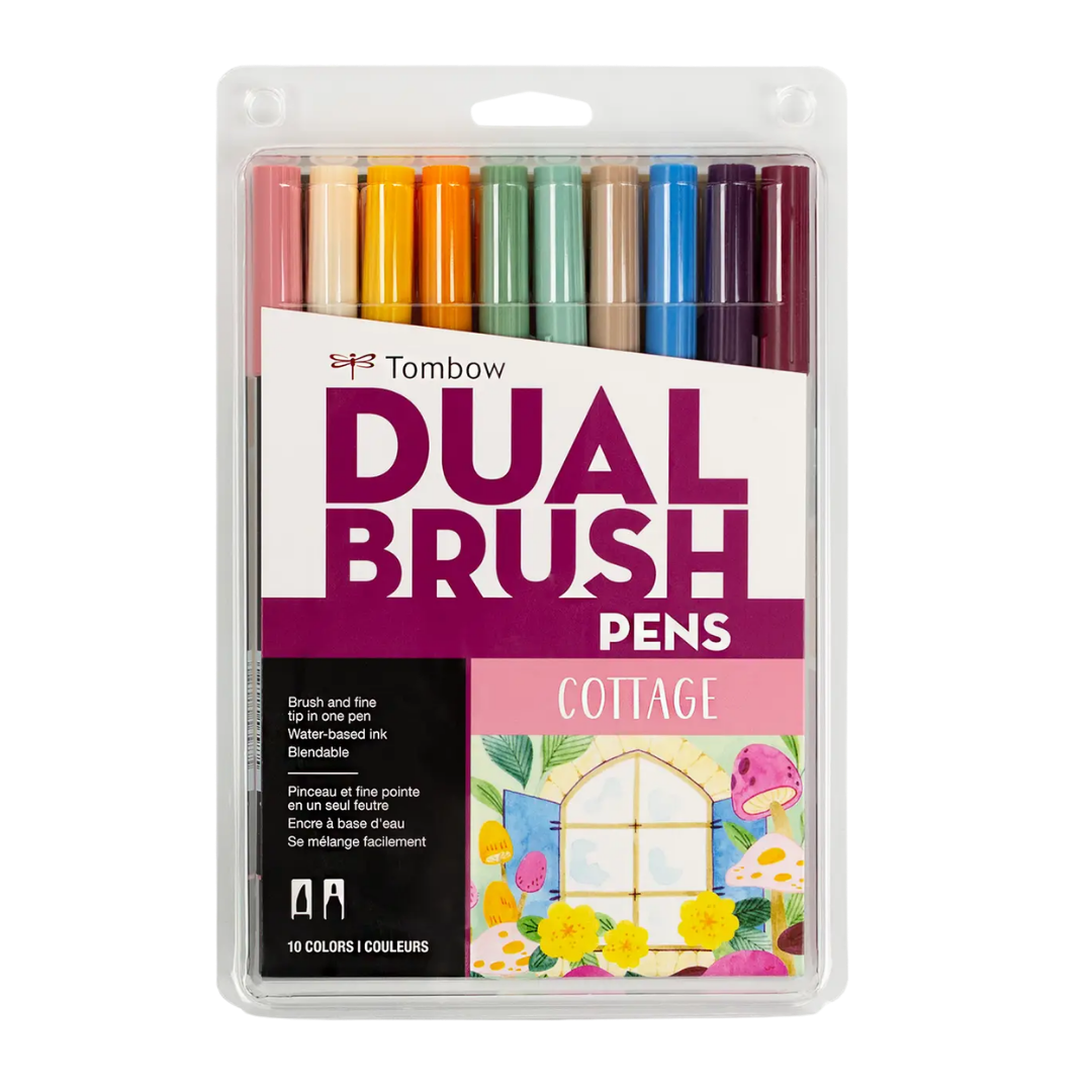 Dual Brush Pen Art Markers: Cottage - 10-Pack