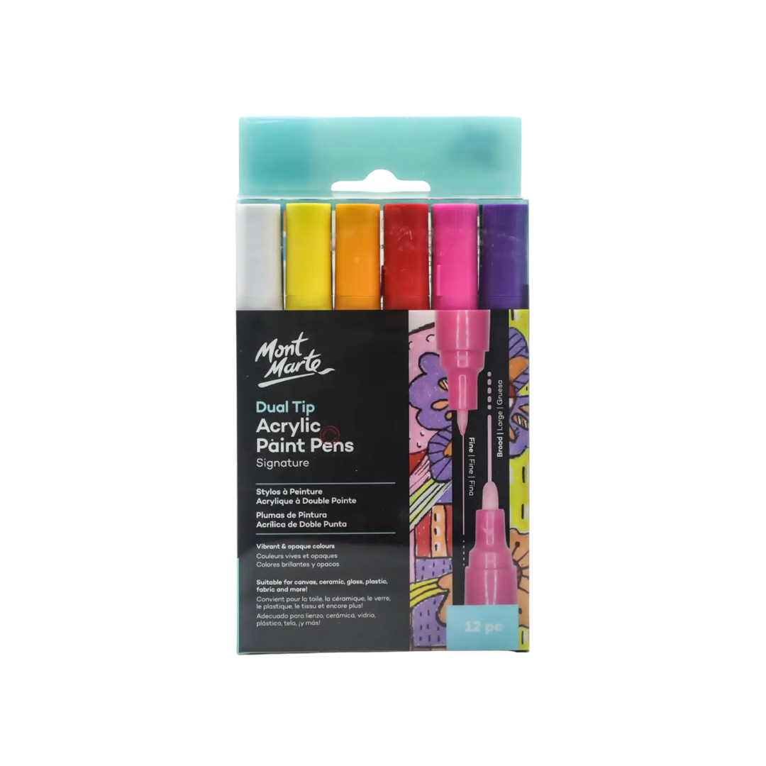 Dual Tip Acrylic Paint Pens — Signature 12pc