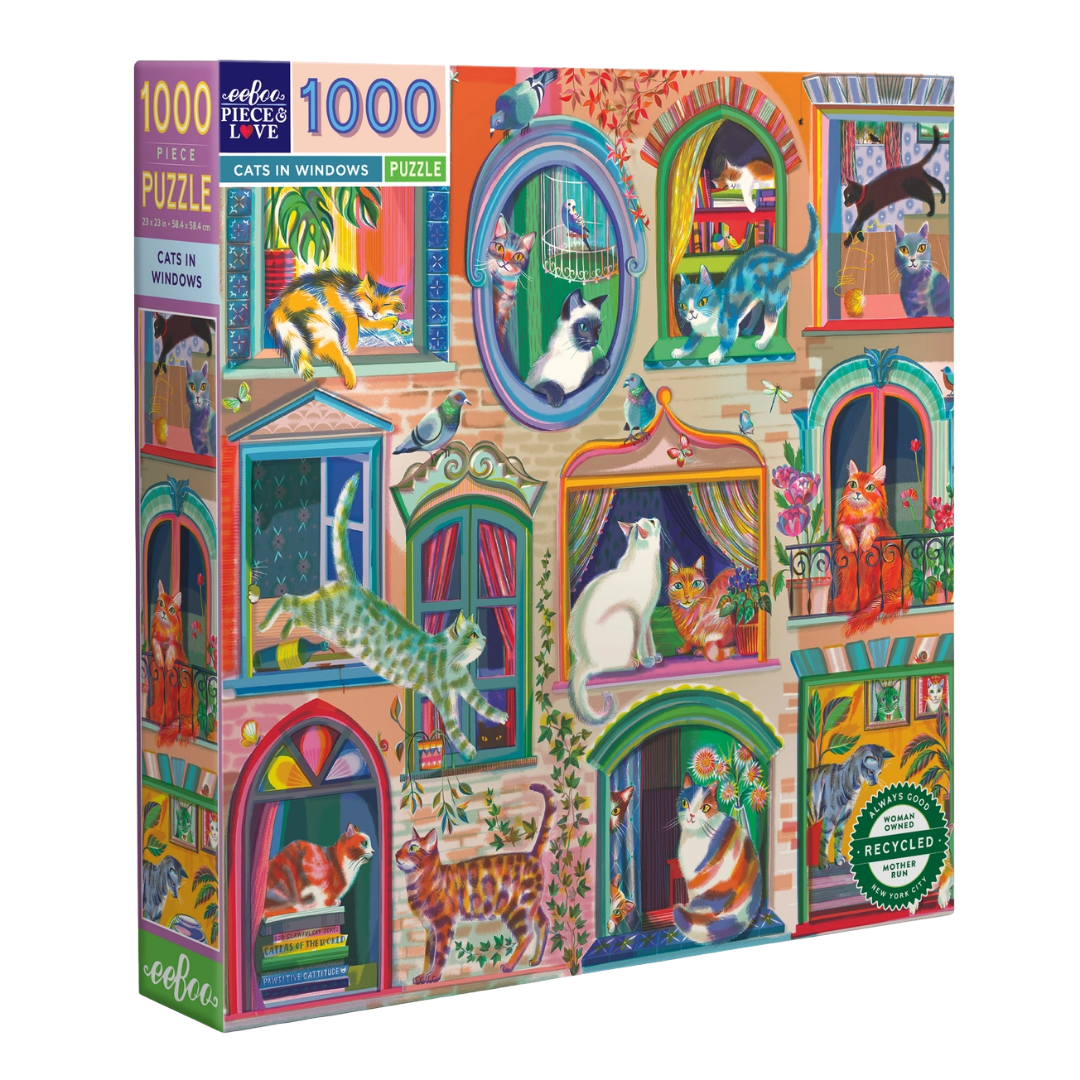 Cats in Windows 1000 Piece Puzzle