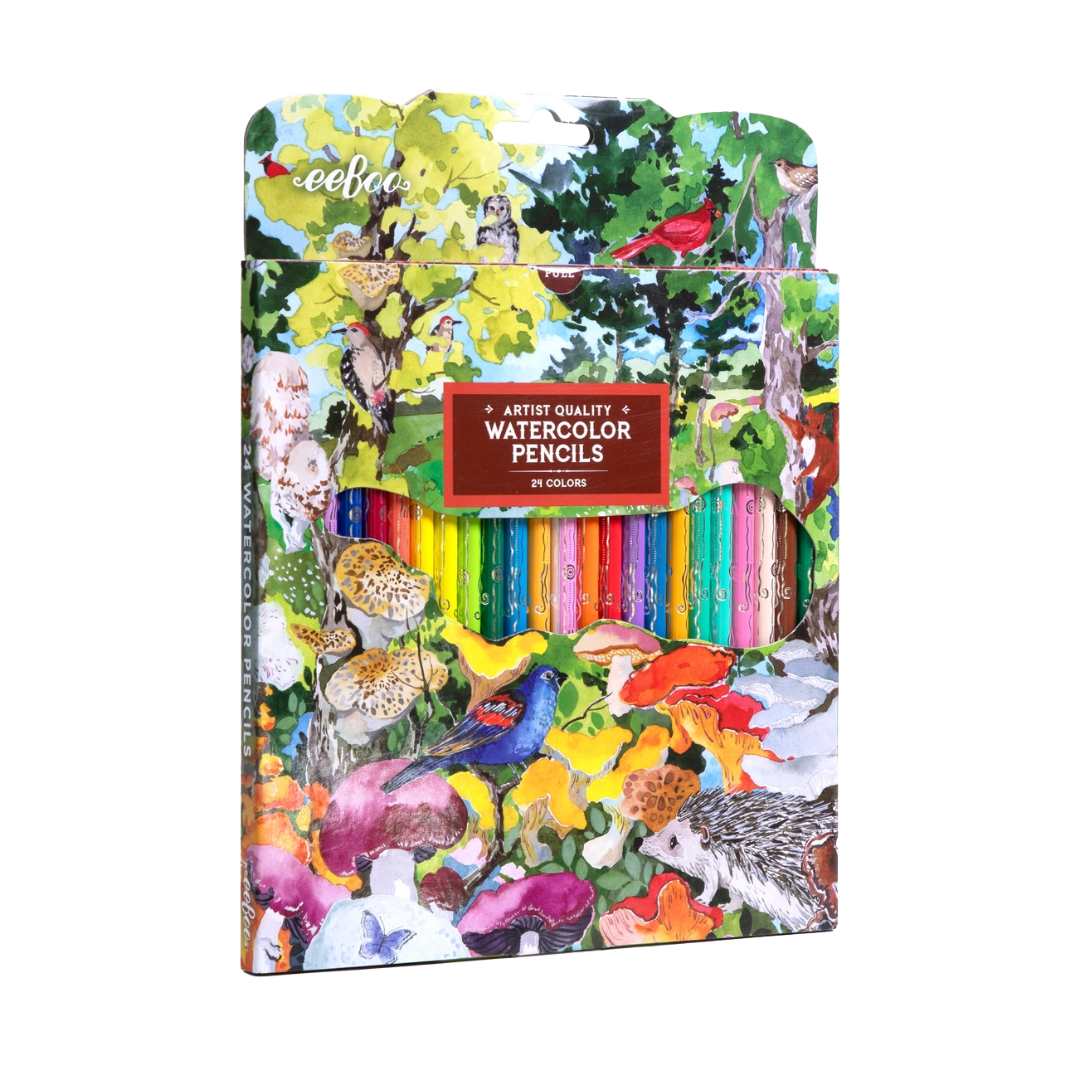 Mushroom Watercolor Pencils — Set of 24
