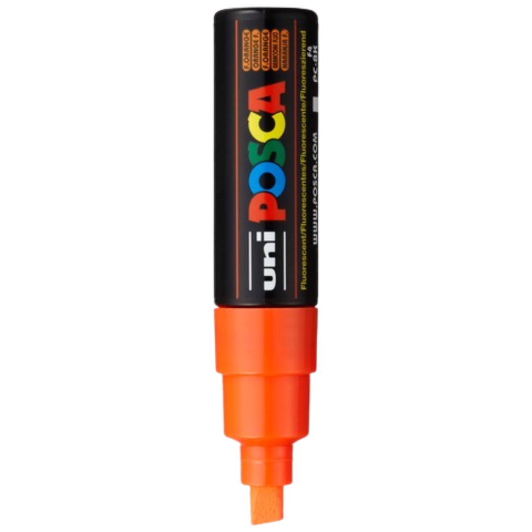 Posca PC-8K Paint Marker Broad Chisel Tip - Fluorescent Orange