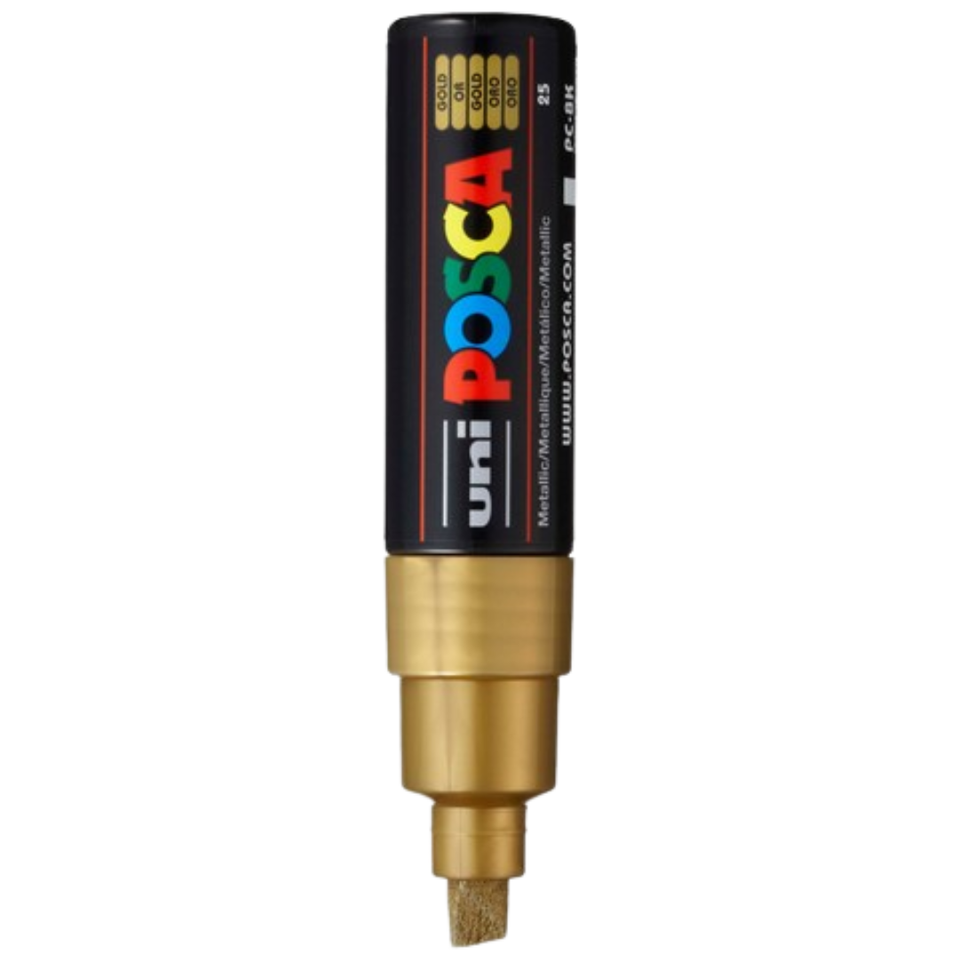 Posca PC-8K Paint Marker Broad Chisel Tip - Gold