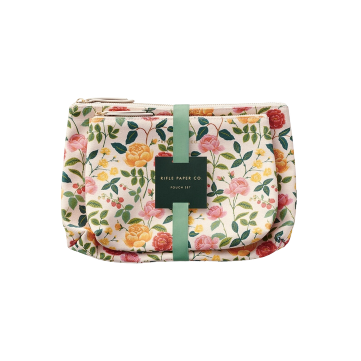 Roses Zippered Pouch Set