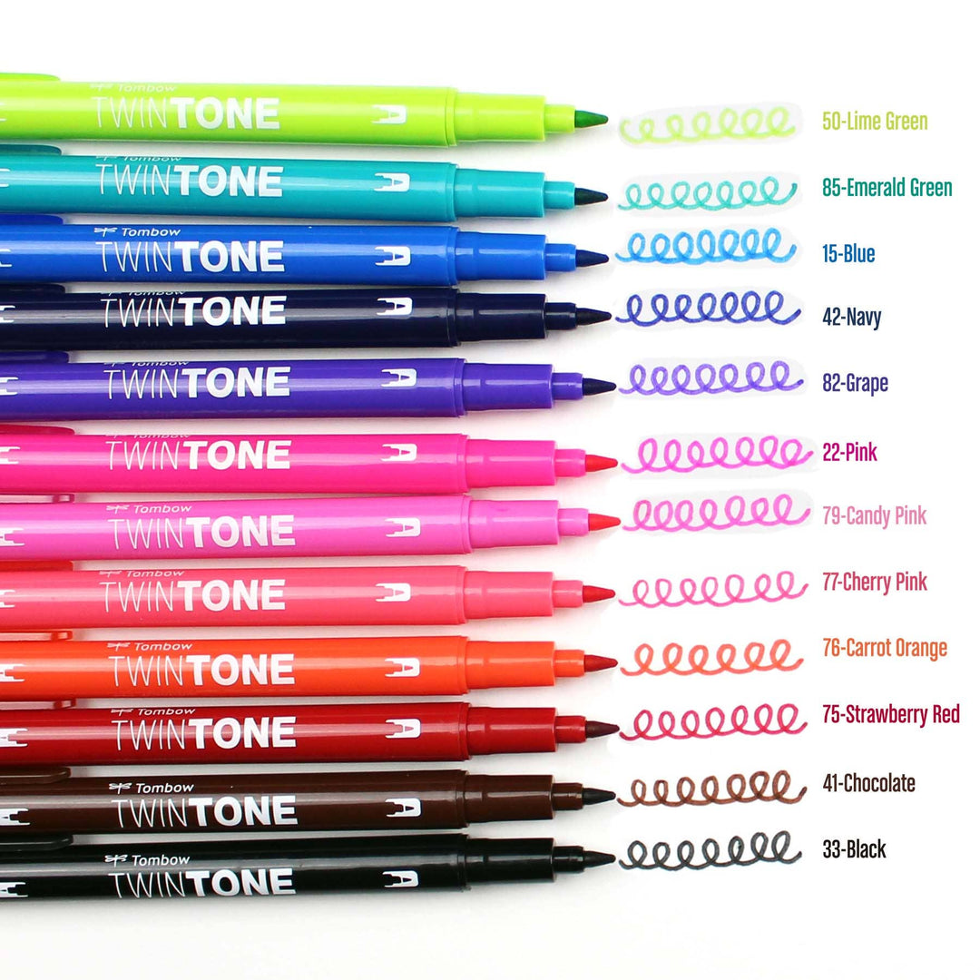 TwinTone Marker Set: Bright - 12-Pack