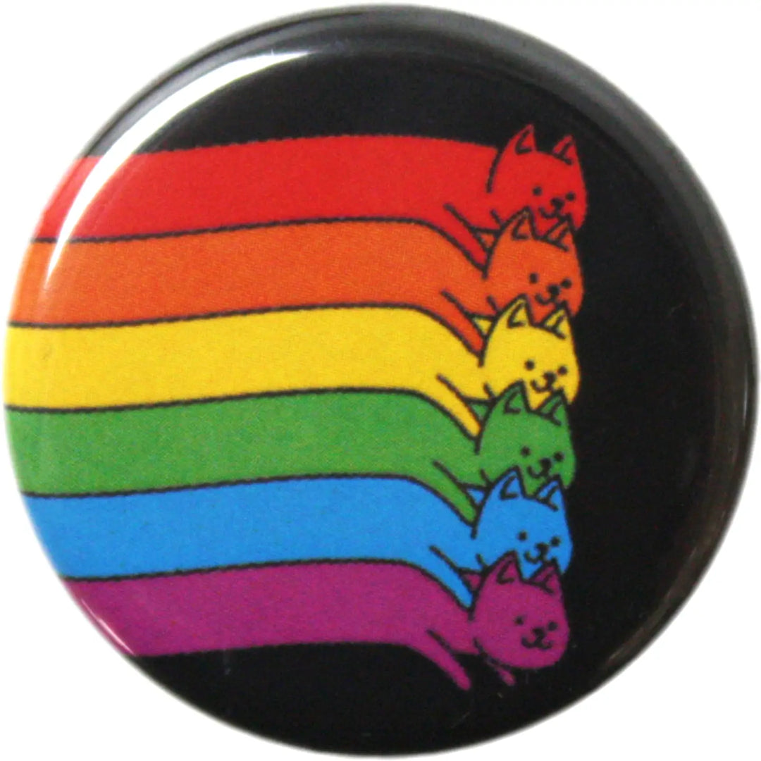 Tobe Fonseca- Long Rainbow Cats Button