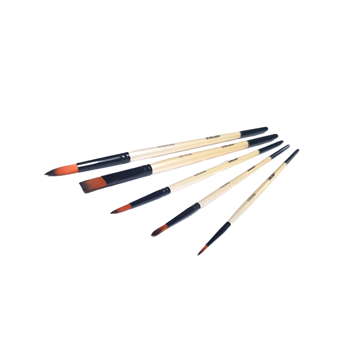 Zieler® Premium Mixed Media Brush Wallet (Set of 5)
