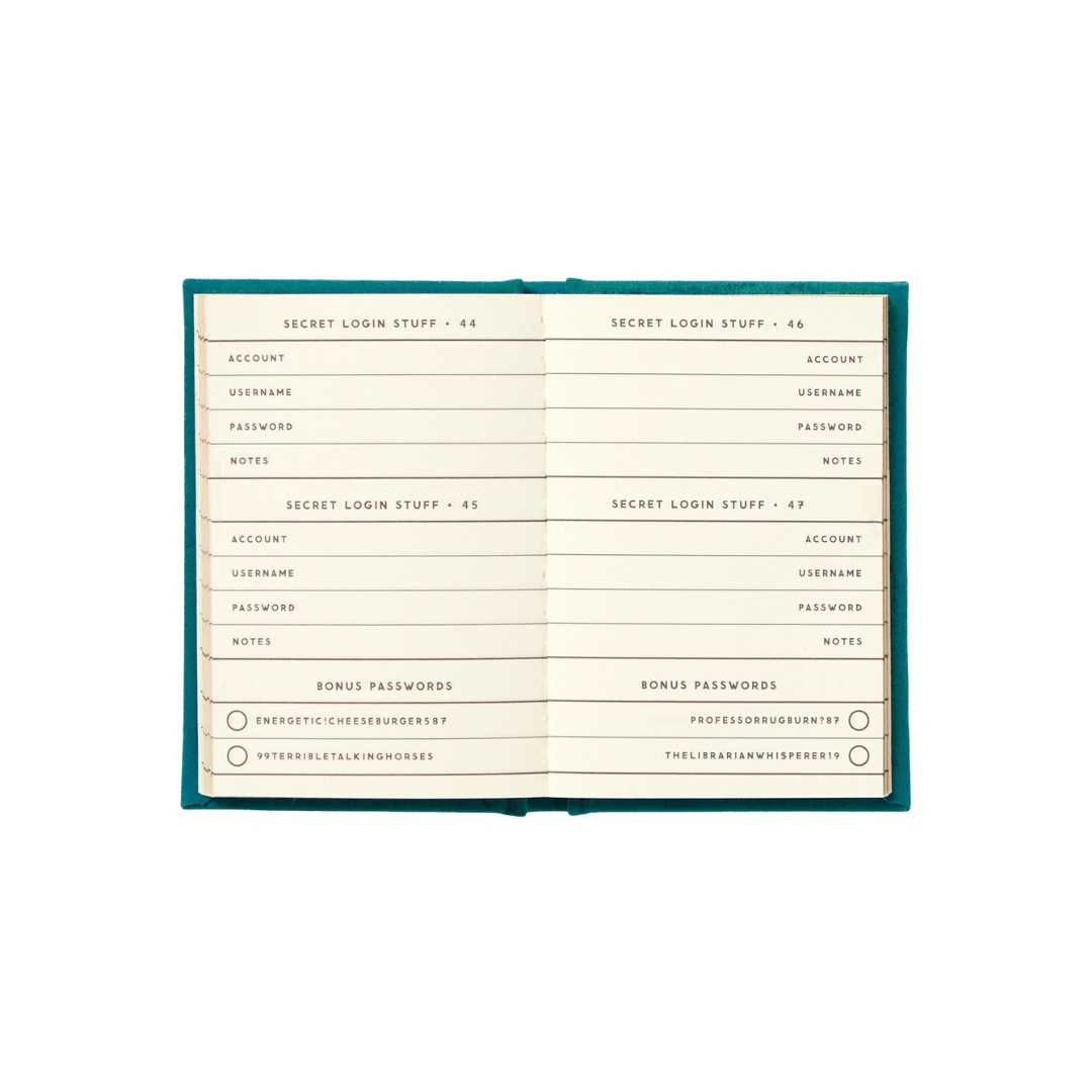 Definitely Not My Passwords - Password Diary