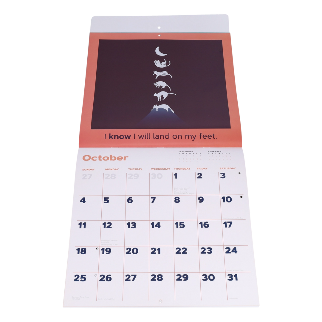 Catffirmations 2026 Wall Calendar