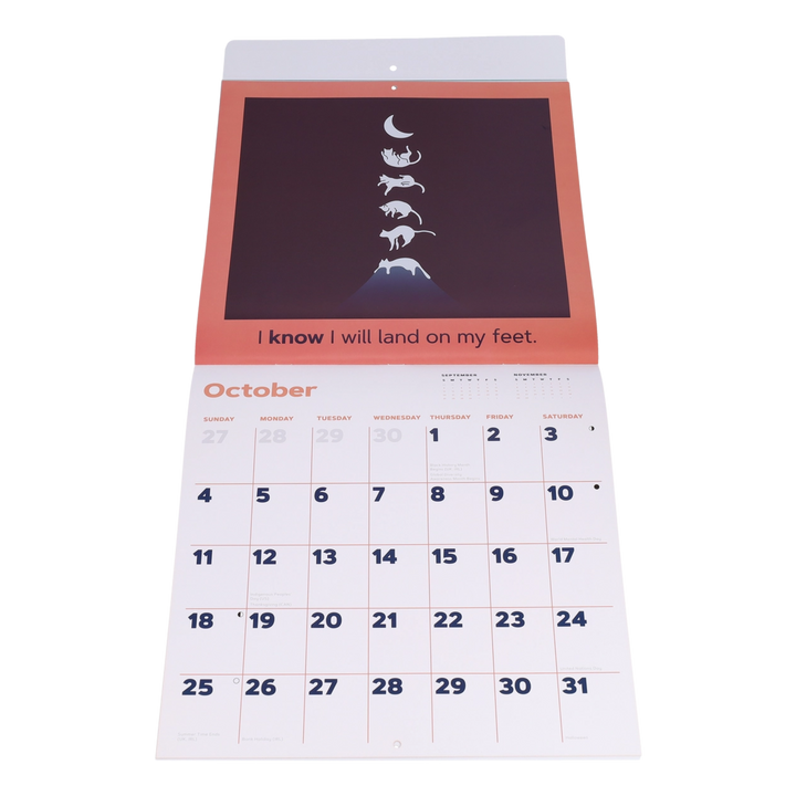 Catffirmations 2026 Wall Calendar