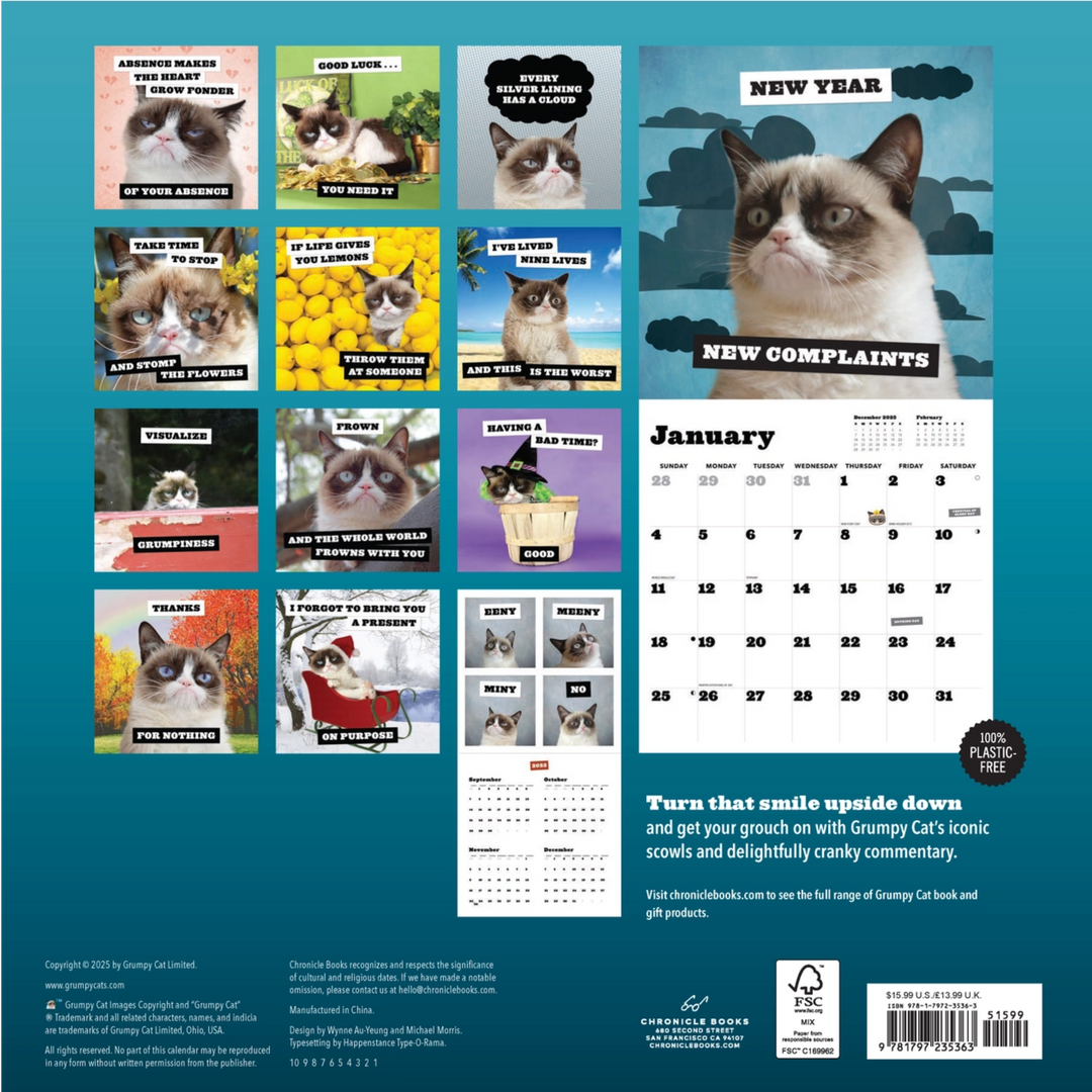 Grumpy Cat 2026 Wall Calendar