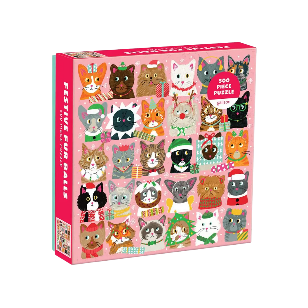 Festive Furballs 500 Piece Puzzle