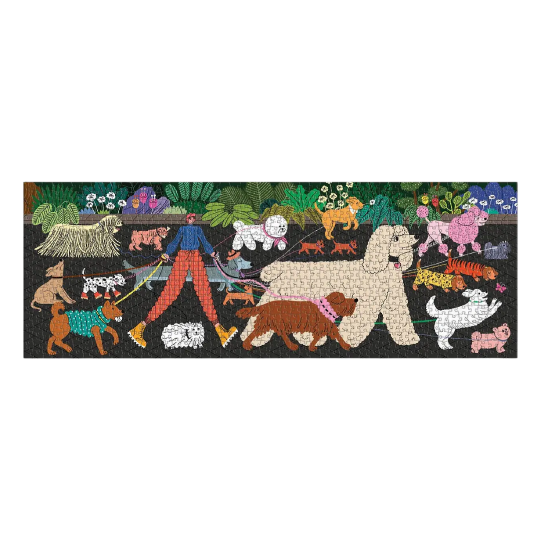 Dog Walk 1000 Piece Panoramic Puzzle