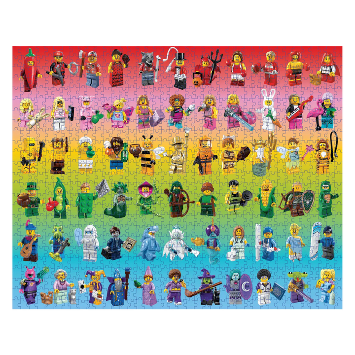 Lego Minifigure Rainbow 1000-Piece Puzzle