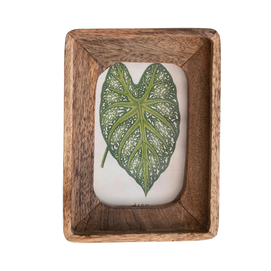 Hand-Carved Mango Wood Photo Frame