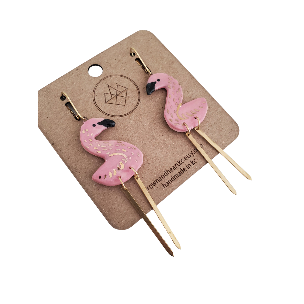Pink Flamingo Earrings