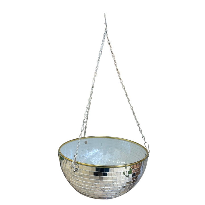 10" Disco Ball Hanging Planter