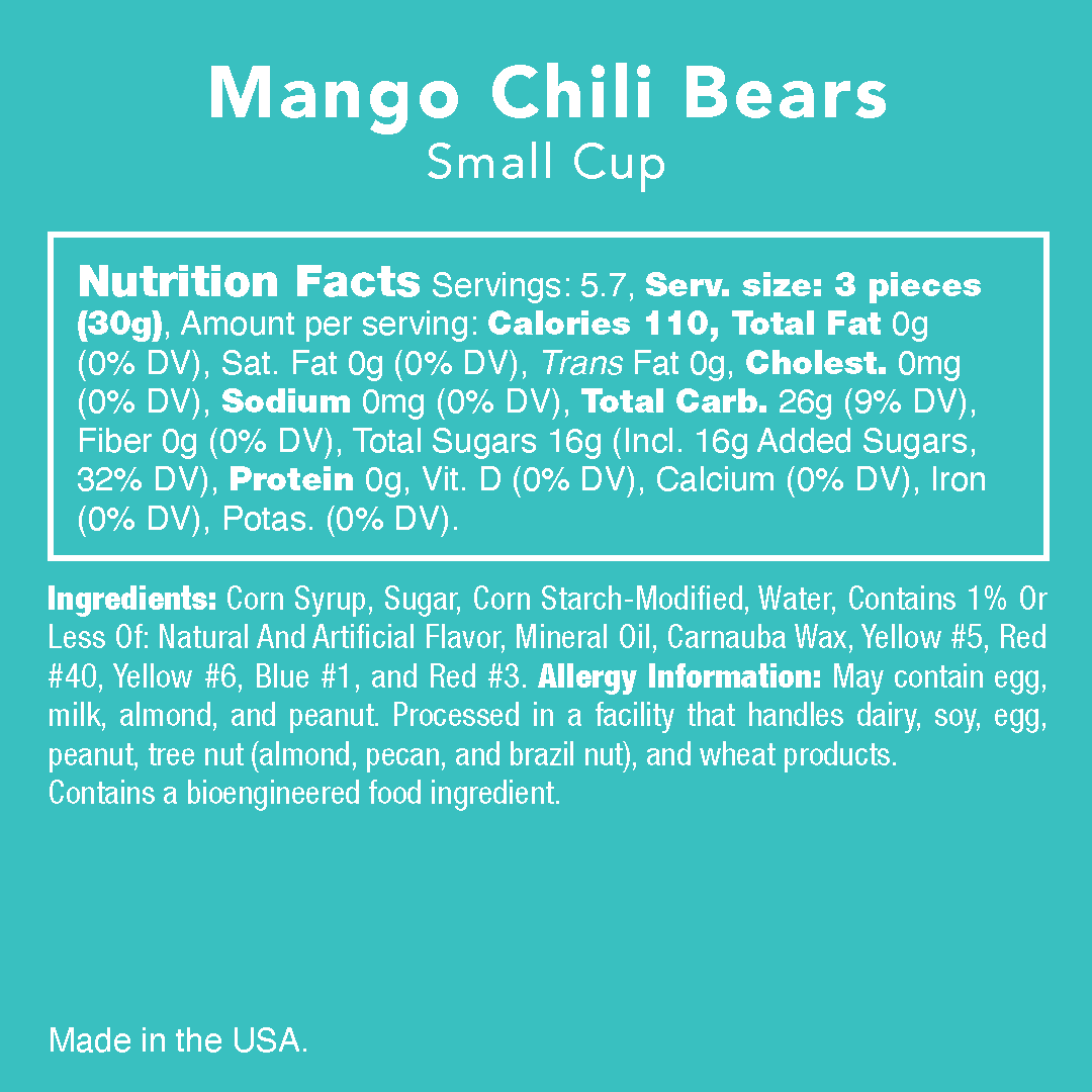 Mango Chili Gummy Bear Candies