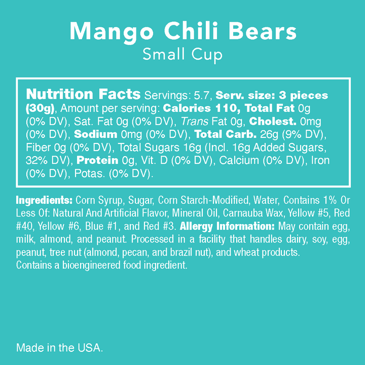 Mango Chili Gummy Bear Candies