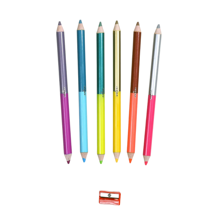 Butterflies 6 Jumbo Double-Sided Pencils