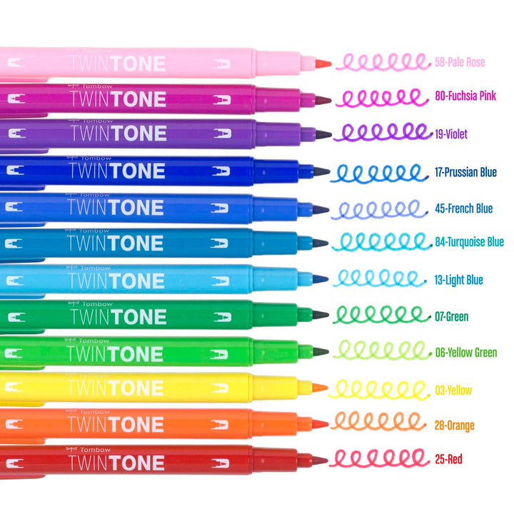 TwinTone Marker Set: Rainbow - 12-Pack