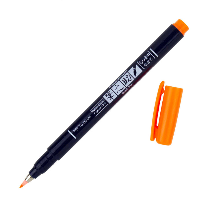 Fudenosuke Calligraphy Brush Pen - Neon Orange