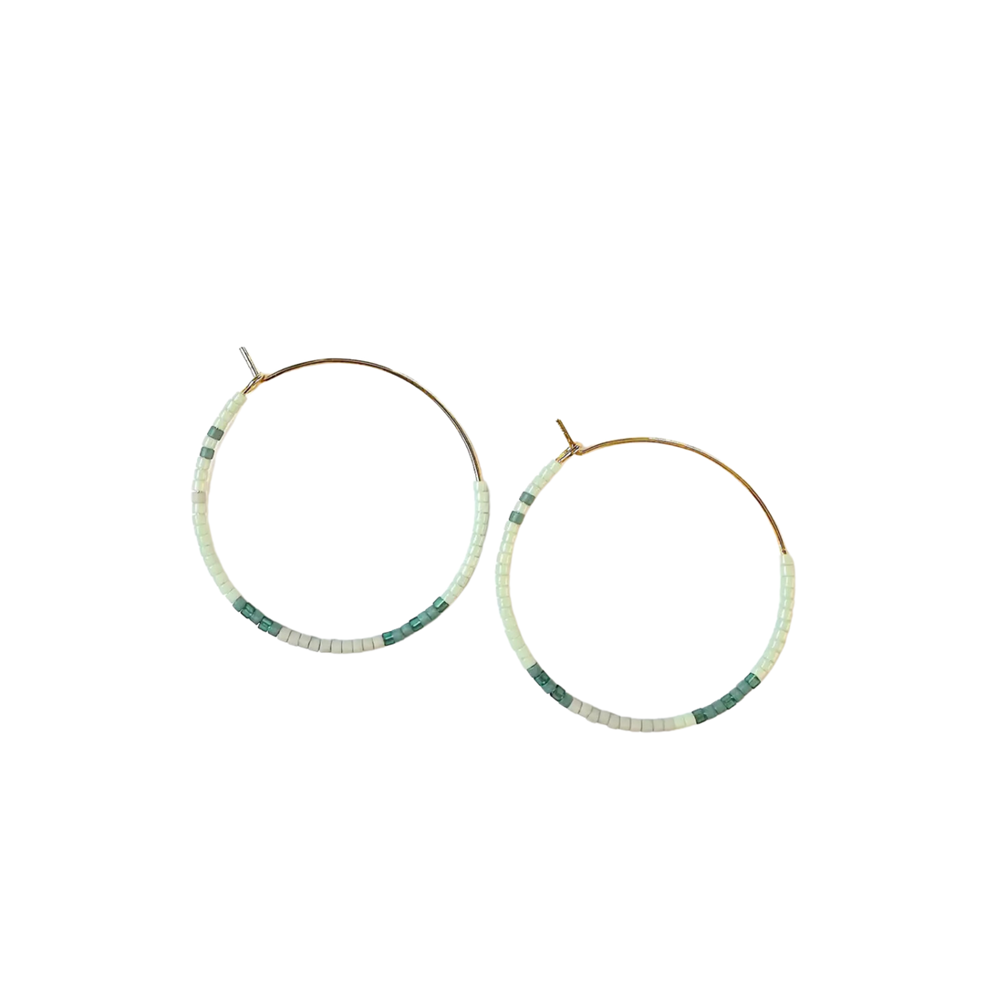 Beaded Hoop Earrings