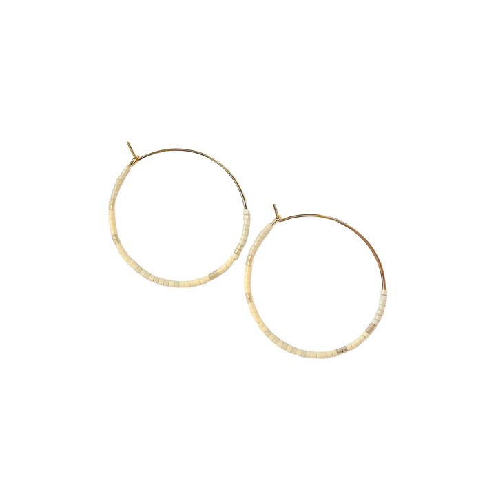 Beaded Hoop Earrings