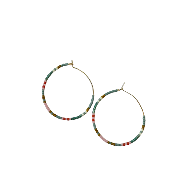 Beaded Hoop Earrings