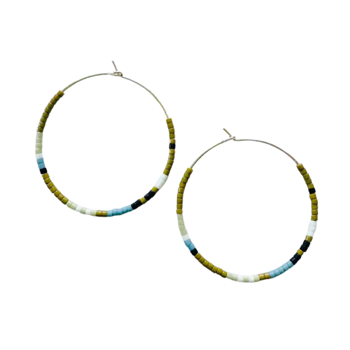 Beaded Hoop Earrings