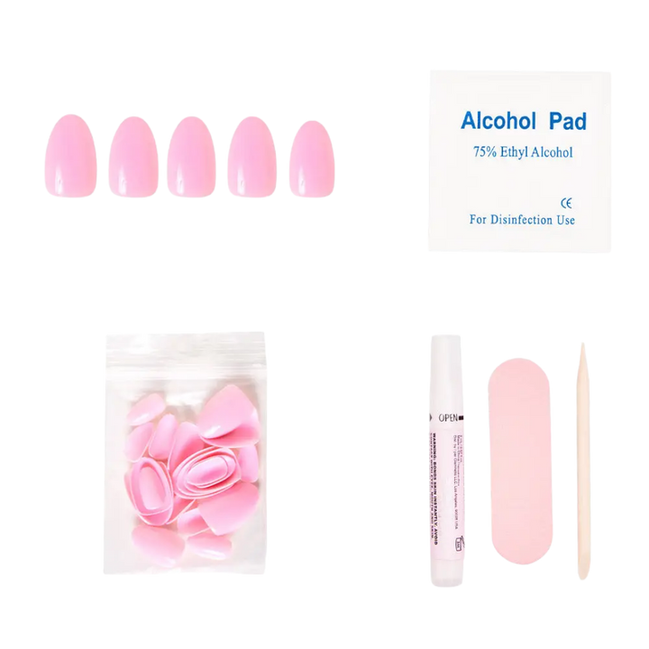 Think Pink Press on Nails