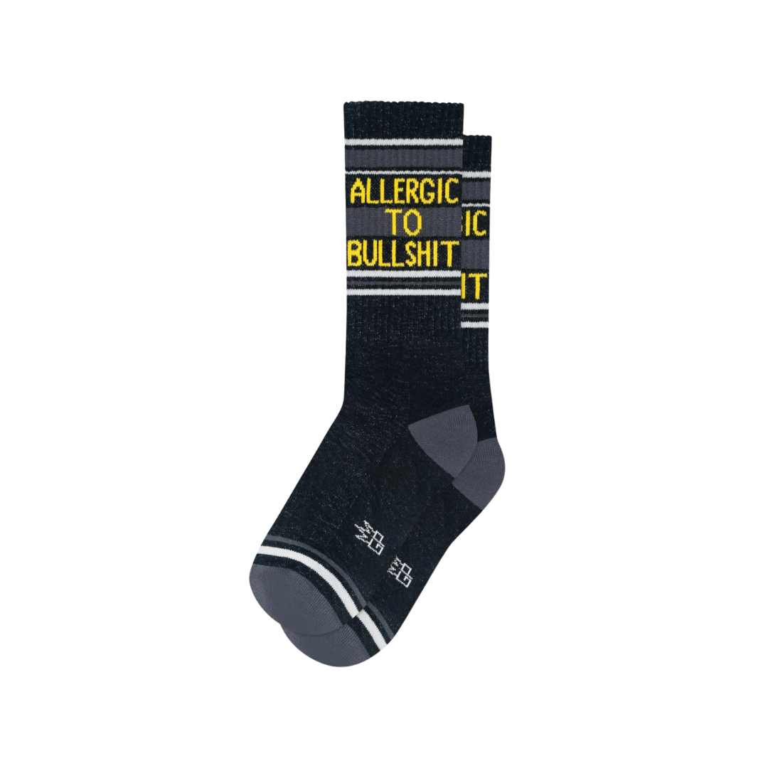 Allergic To Bullshit Gym Crew Socks
